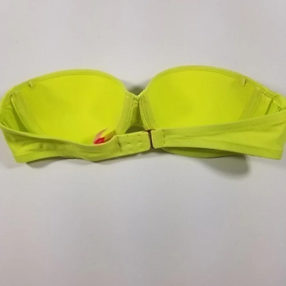 Victoria's Secret Neon Strapless Bikini Top 34A